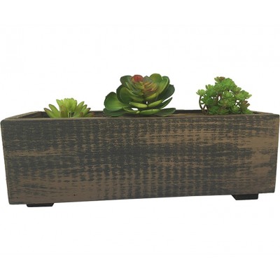 Rectangular fir Wood Planter / Decorative Garden Container Flower Pot